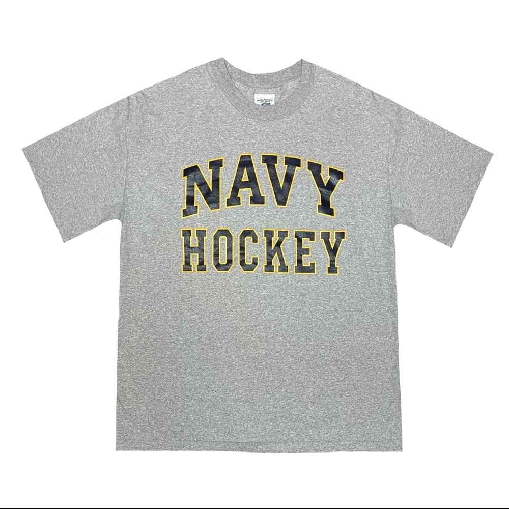 Vintage single stitch Navy hockey t-shirt. Thick material.